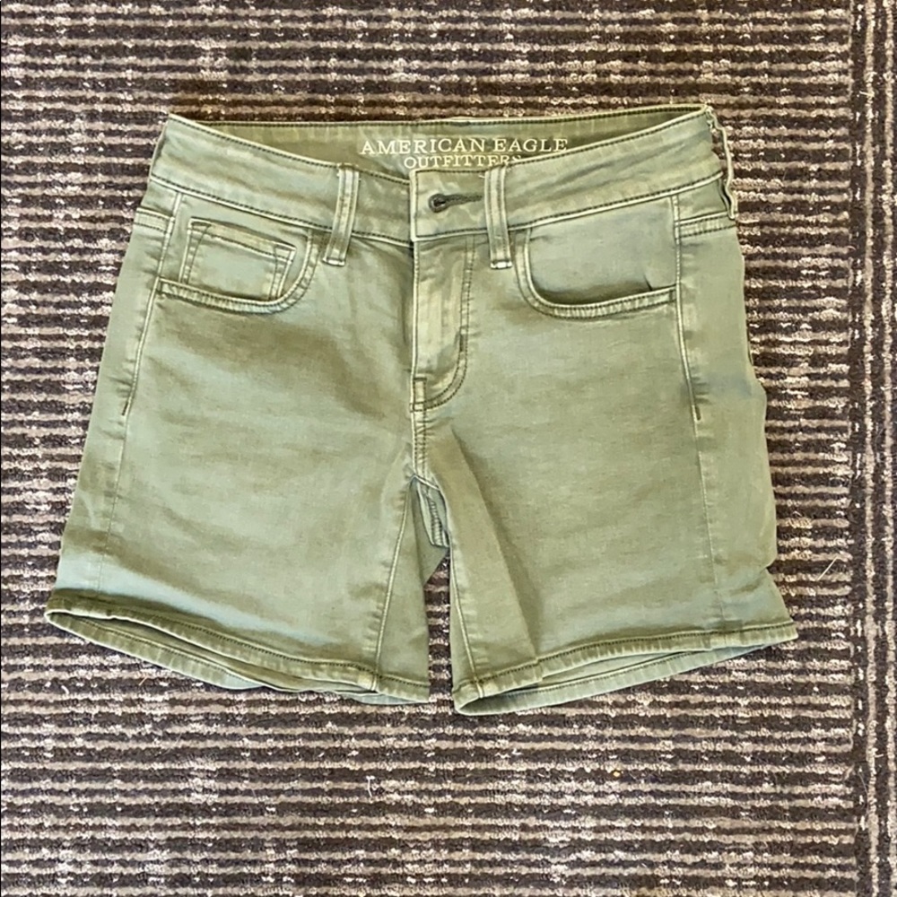 Army Green MIDI Shorts